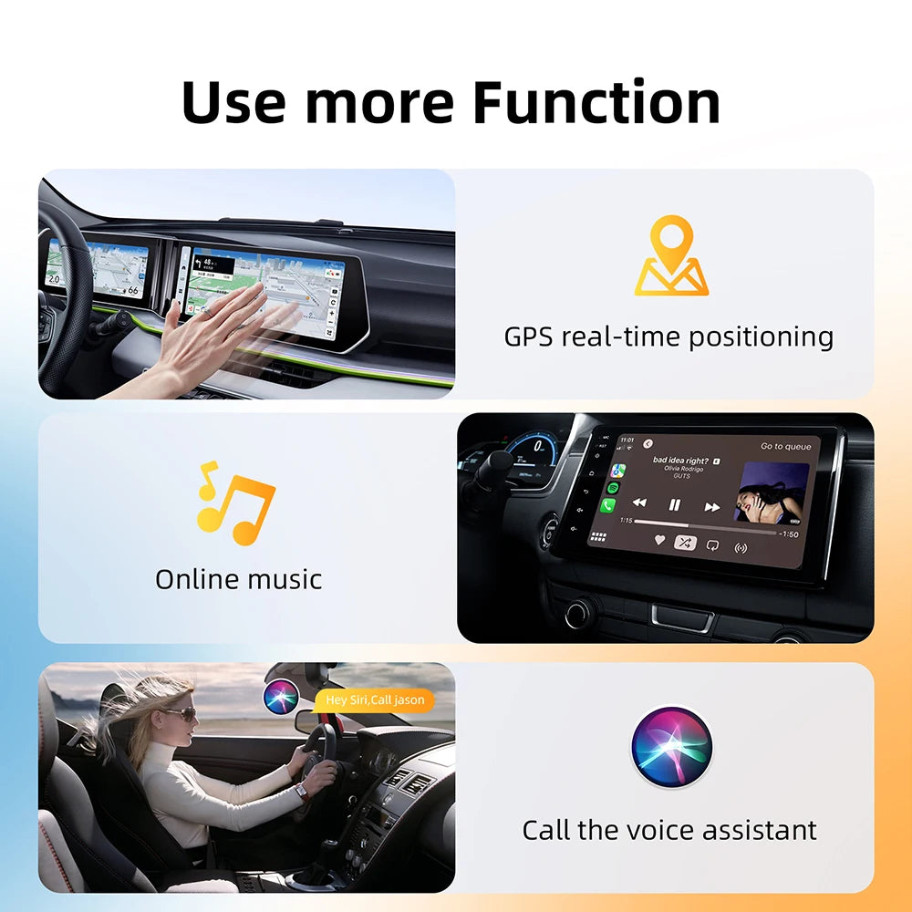 2in1 Wireless CarPlay Dongle Wireless Android Auto Adapter AI Smart Box Car Intelligent Systems For Car With Wired CarPlay - Smarsty