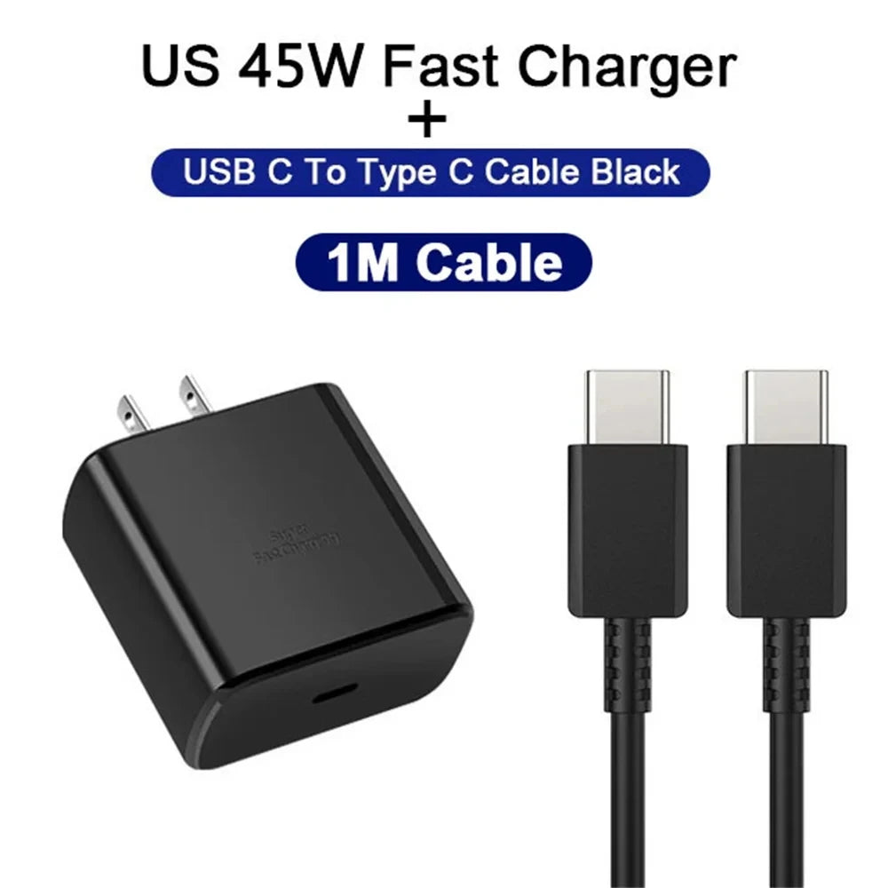 45W PD USB C Fast Charger S24 UltraMax Cable Included - Smarsty