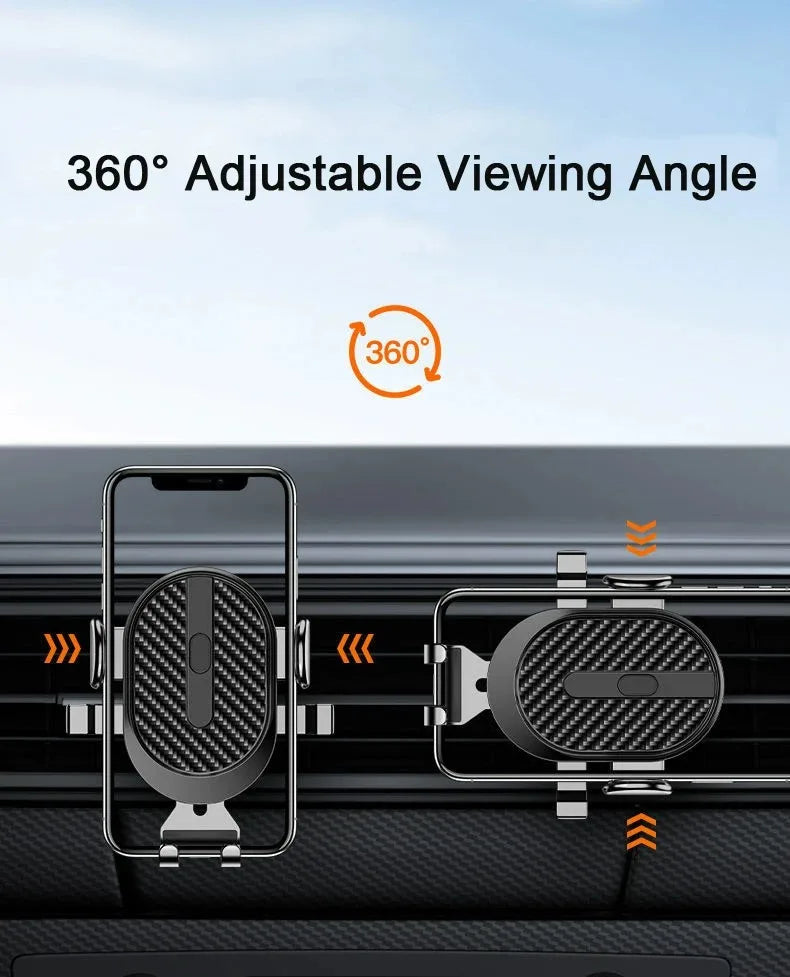 Car Phone Holder Gravity Clamp With Dashboard Sucker Mount - Smarsty