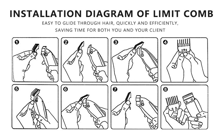 Professional Hair Clipper Guide Comb Set for Precise Haircuts - Smarsty