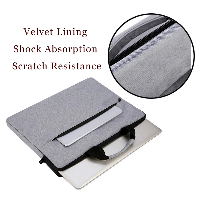 Velvet Shock Absorbing Laptop Bag For Women Travel Comfort