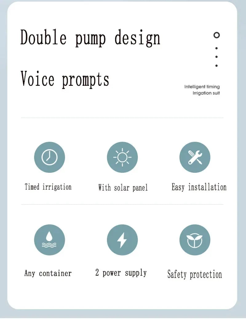 Solar Powered Automatic Garden Drip Irrigation Timer System - Smarsty