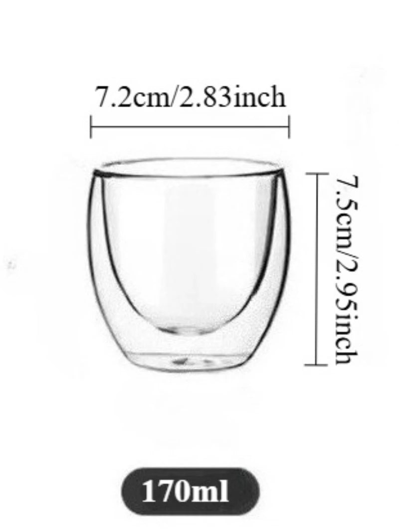 Double Wall Insulated Glass Cups for Hot Drinks - Smarsty