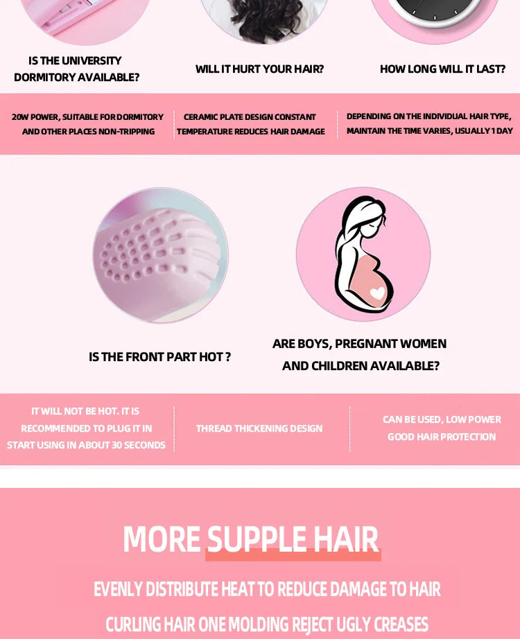 Portable Mini Hair Straightener for Quick Styling - Smarsty