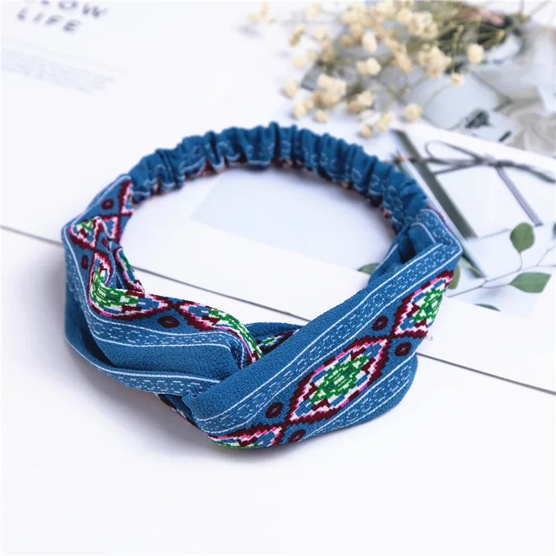 Bohemian Print Headbands For Women Vintage Turban Comfort - Smarsty