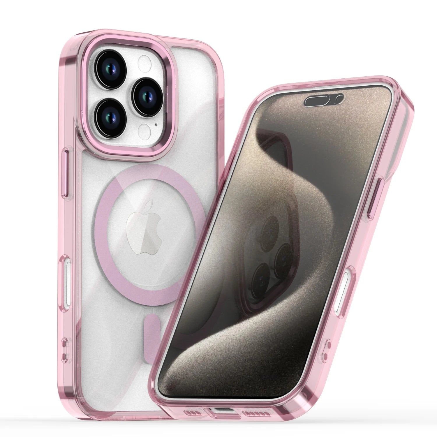 High hardness Magnetic Magsafe Metal Lens Buttons Clear Case For iPhone 16 Pro Max 15 Pro Max 14 Pro 13 12 11 X XS Protect Cover
