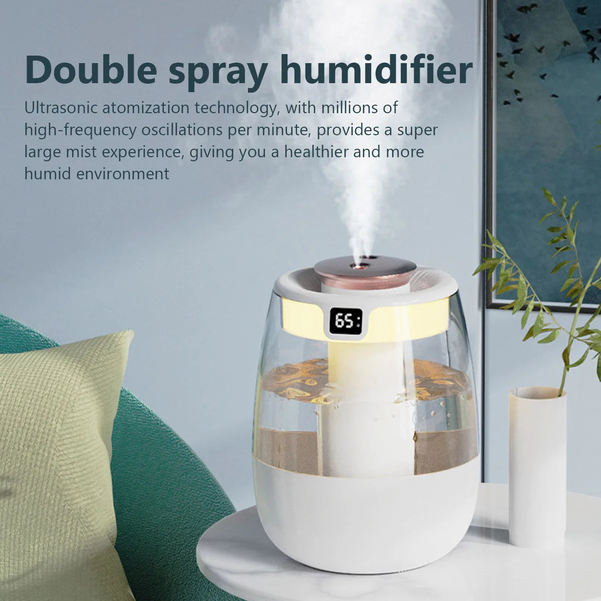 1.3L Double Spray Cool Mist Humidifier and Diffuser - Smarsty