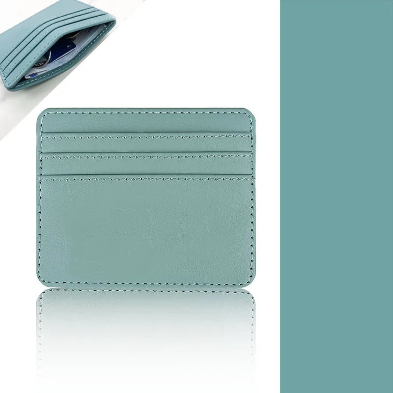 PU Leather ID Card Case - Slim Multi-Slot Holder for Bank/Credit Cards - Smarsty