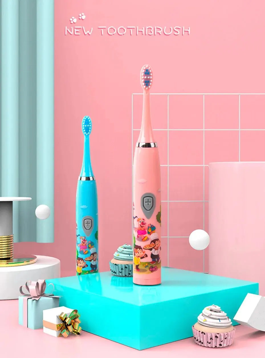 Colorful Cartoon Sonic Electric Toothbrush for Kids - Smarsty