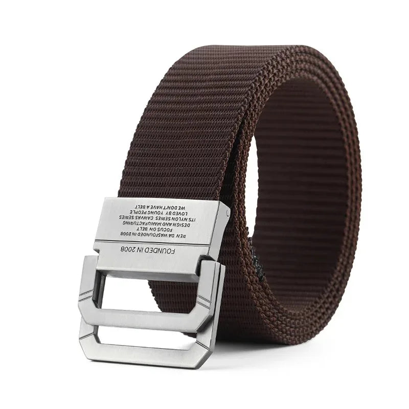 Men Canvas Tactical Belt Durable Military Nylon Strap - Smarsty