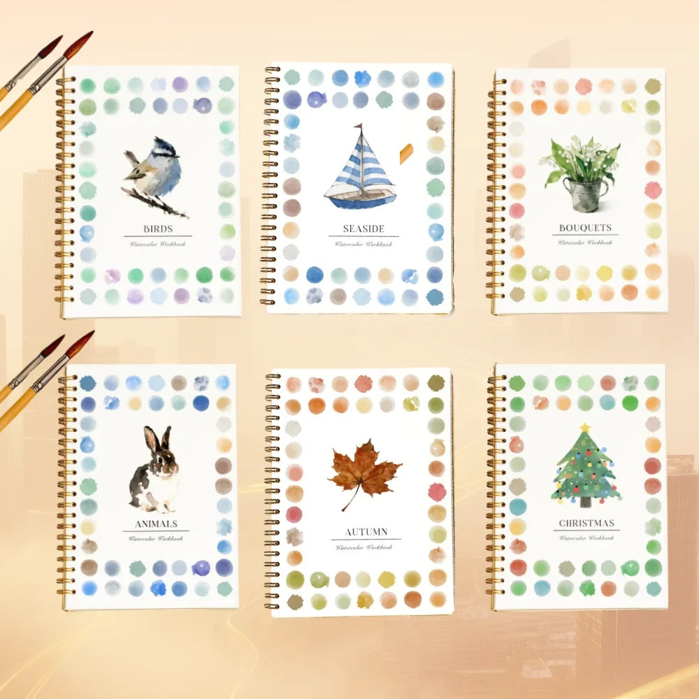 Beginner's Practice Book For Painting Watercolor Oil Painting Dyeing Album Comes Coloring Book Advanced Painting - Smarsty