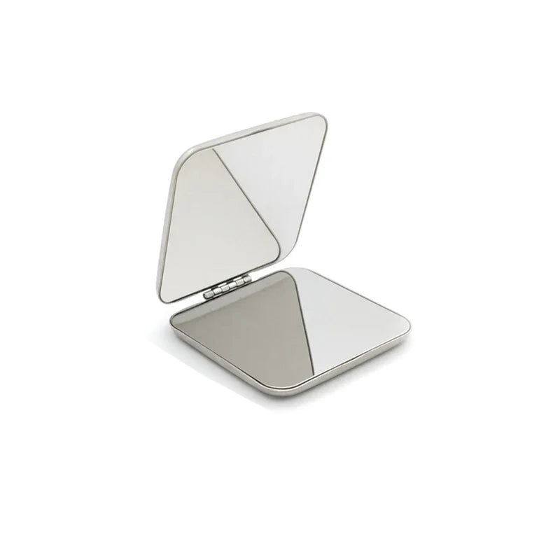 Portable Stainless Steel Makeup Mirror with Foldable Design - Smarsty