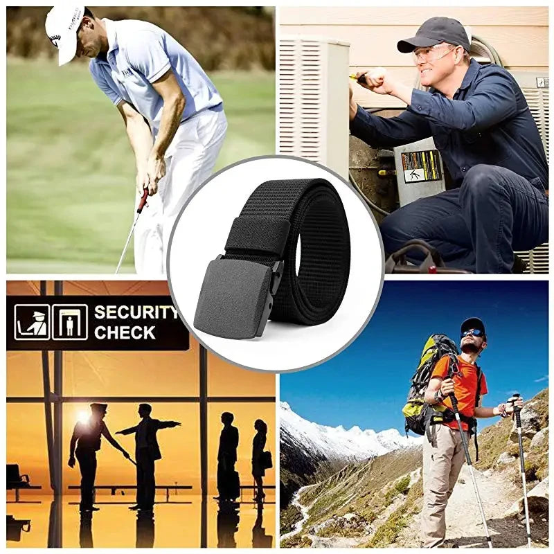 Nylon Tactical Belt with Automatic Buckle Comfortable Lightweight - Smarsty