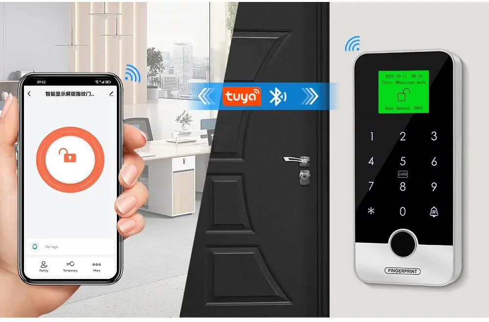Waterproof Bluetooth Fingerprint Access Control Keypad - Smarsty