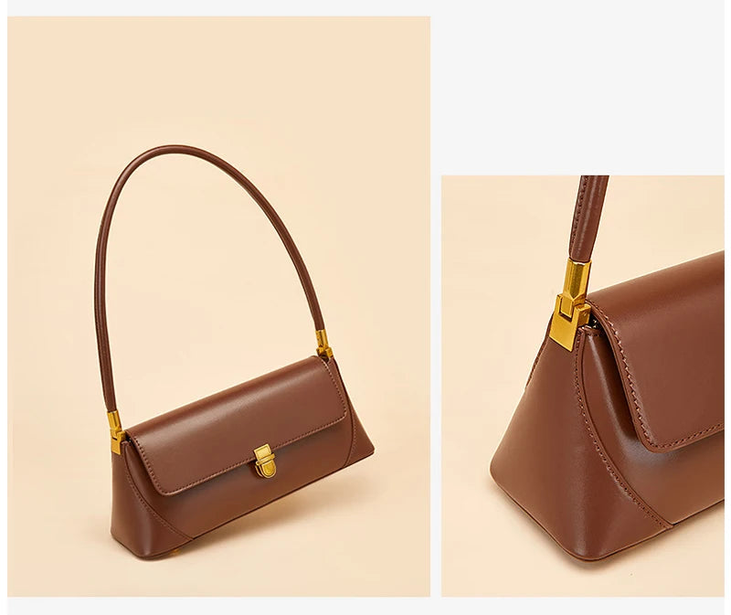 Lux Baguette Bag For Women Genuine Leather Shoulder - Smarsty