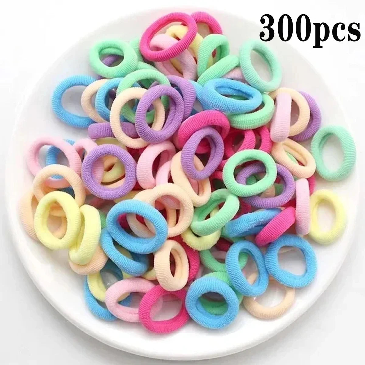 200 Pack Nylon Hair Bands Colorful Gentle No Damage - Smarsty