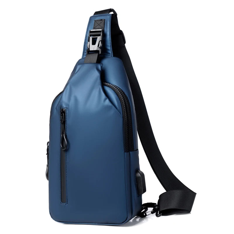Mens USB Port Chest Bag For Daily Commute And Traveling - Smarsty