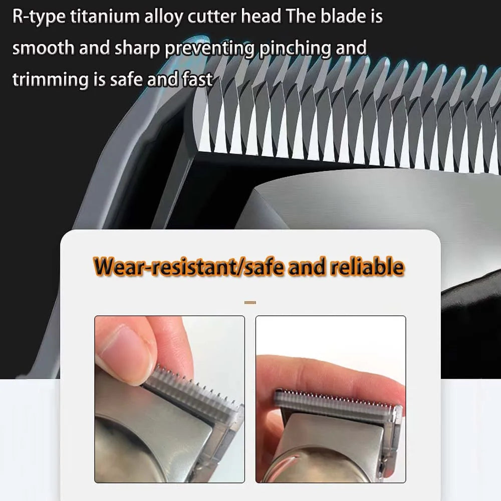Cordless Electric Hair Clippers for Men,Professional Barber Clippers and Trimmers Set for Hair Cutting Kit with LED Display