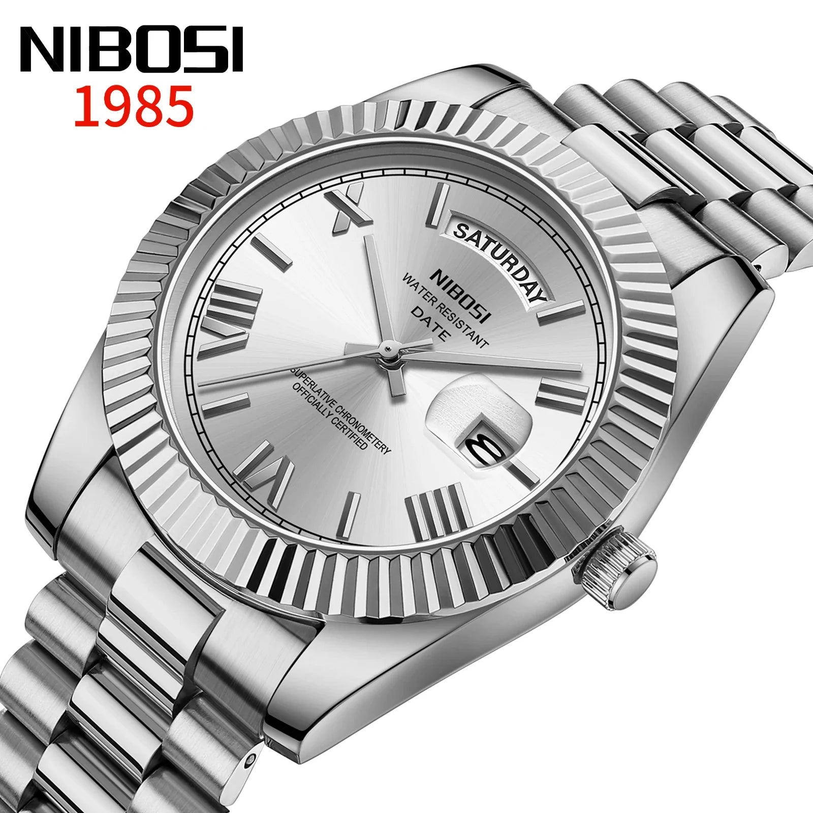 NIBOSI Luxury Stainless Steel Quartz Watch for Men - Smarsty