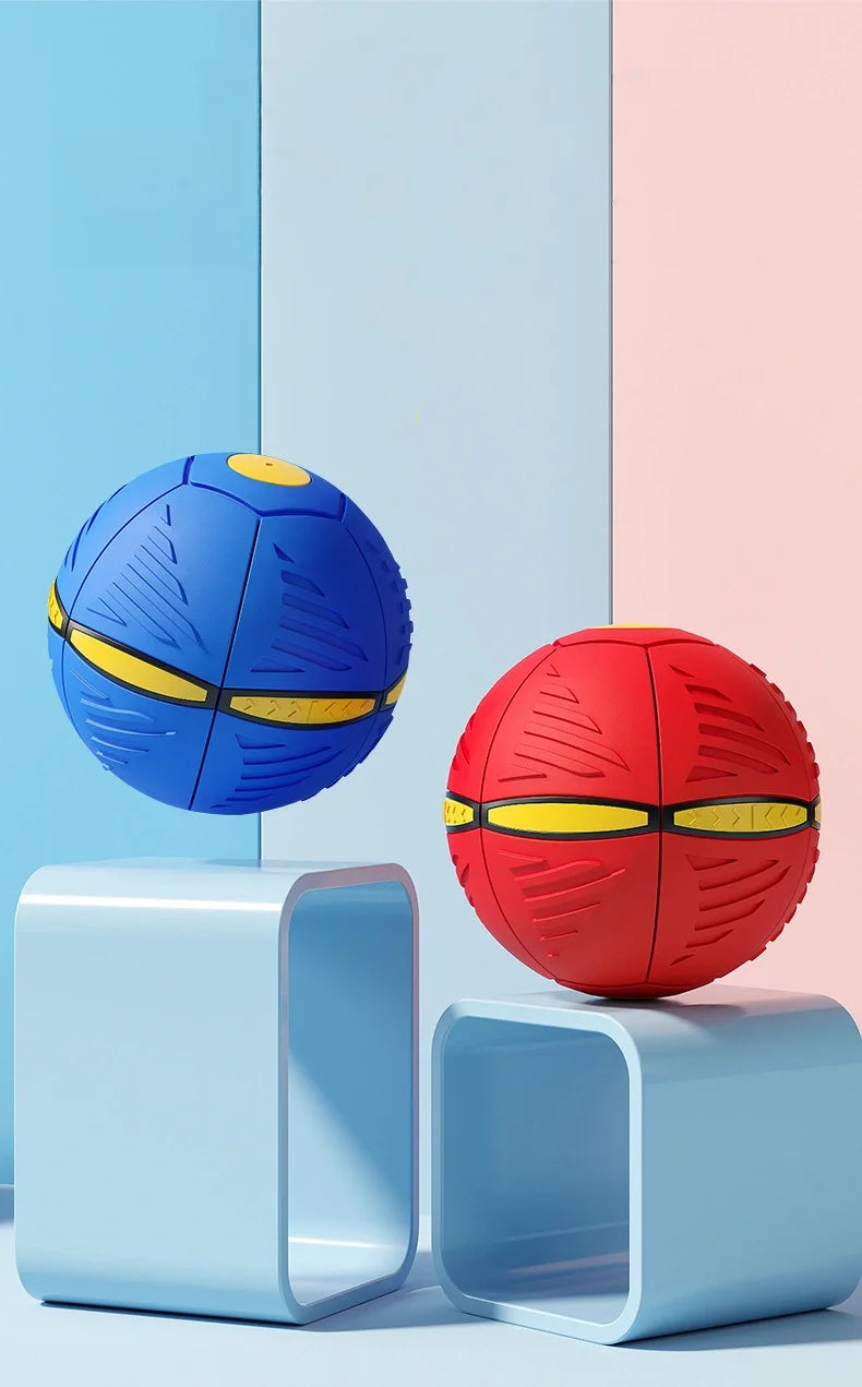 Blue Flying Saucer Ball Outdoor Parent Children Toy Foot Magic Deformation Foot Pressure Decompression Vent Ball - Smarsty