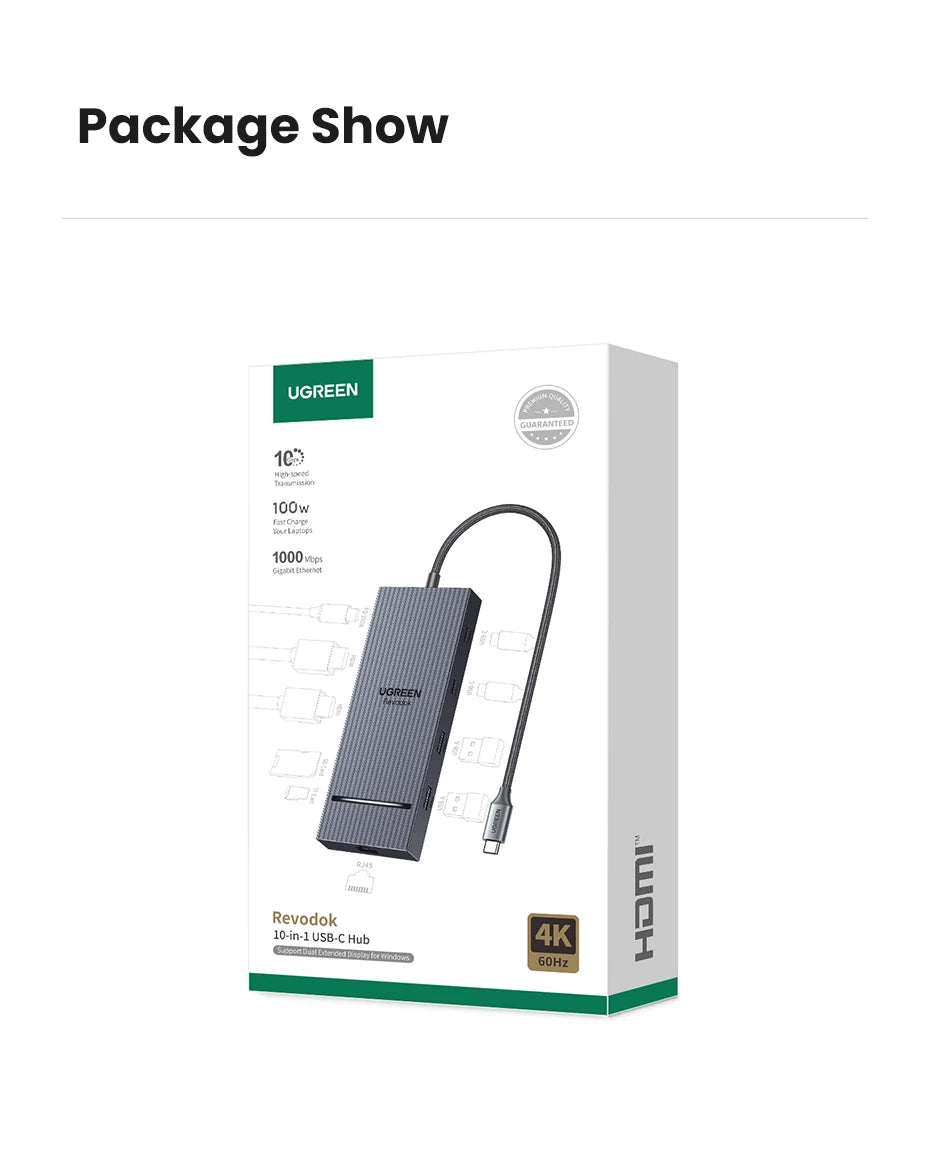 USB C Hub 10 In 1 With 4K60Hz HDMIPort PowerDelivery