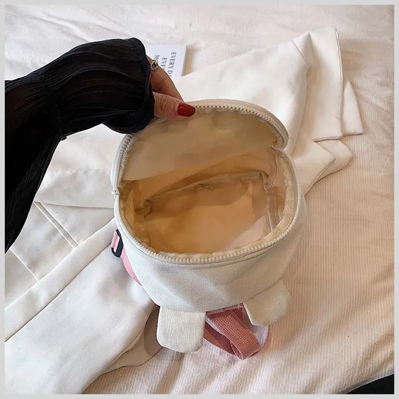 Canvas Baby Backpack Anti Lost Kids School Bag Bear Travel - Smarsty