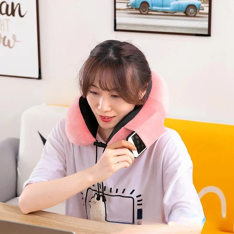 U Shaped Memory Foam Neck Pillow for Travel Comfort - Smarsty