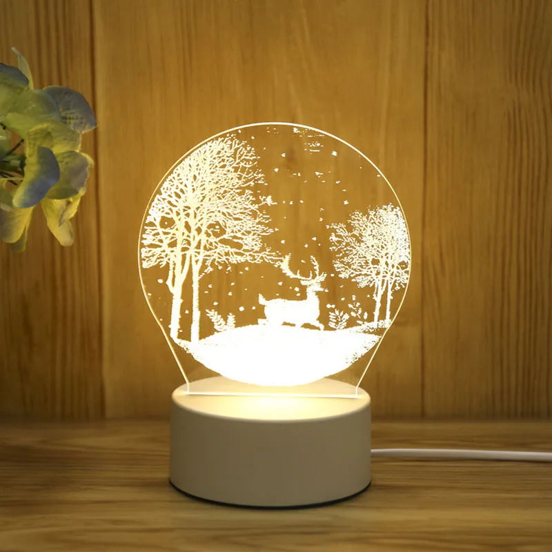 Romantic 3D Acrylic LED Night Light for Kids - Smarsty