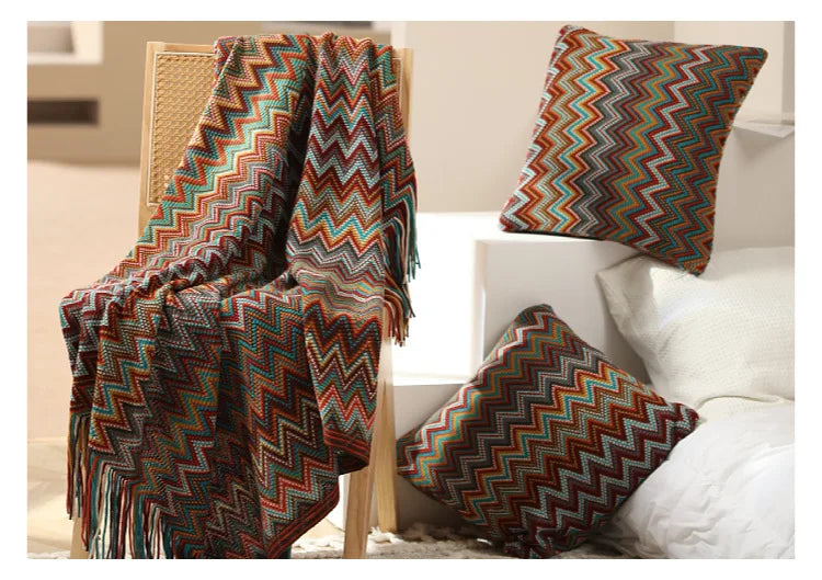 Boho Aztec Throw Blanket for Stylish Home Decor - Smarsty