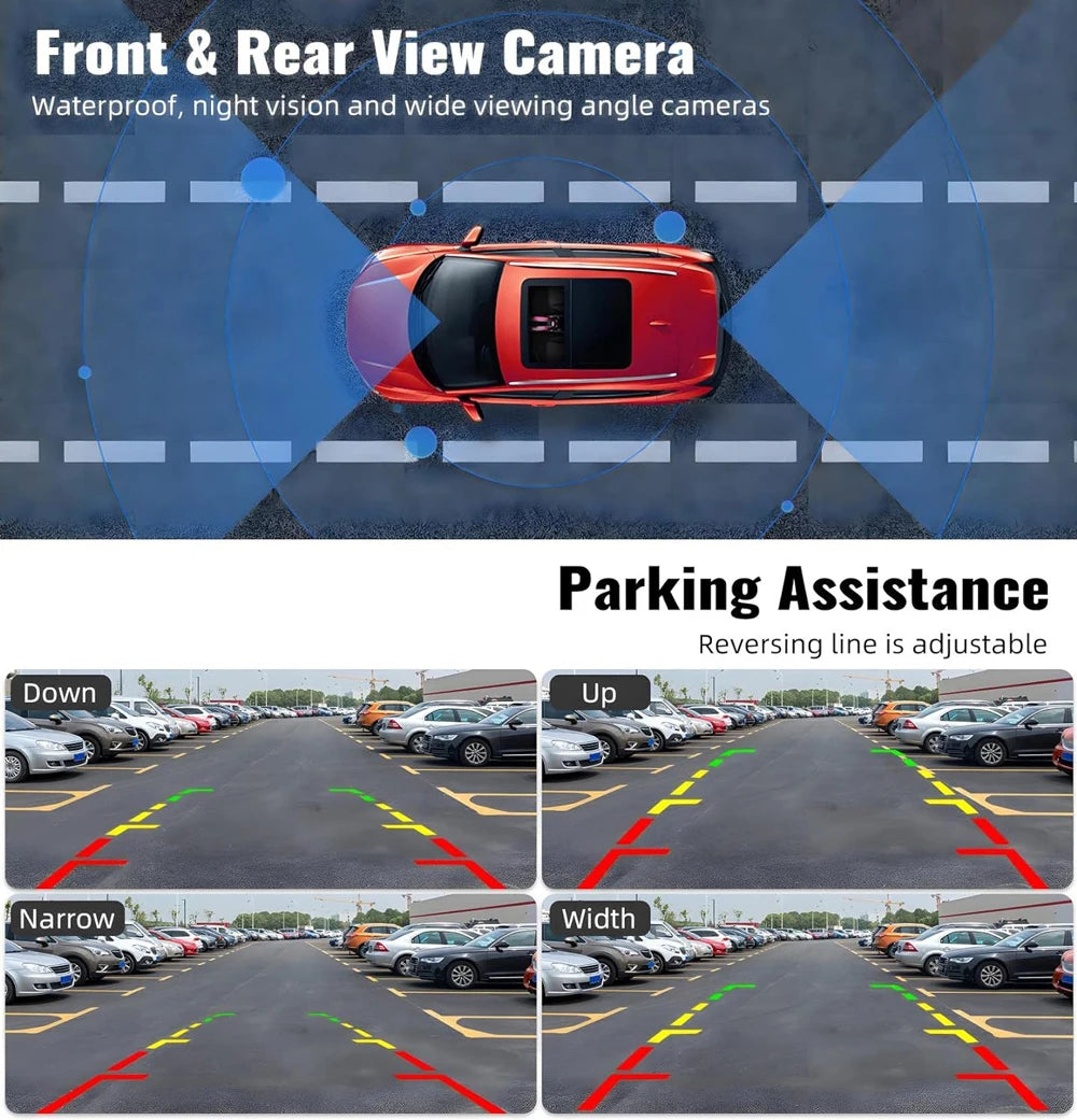 4K Dash Cam With Rearview Mirror Display and GPS WiFi - Smarsty