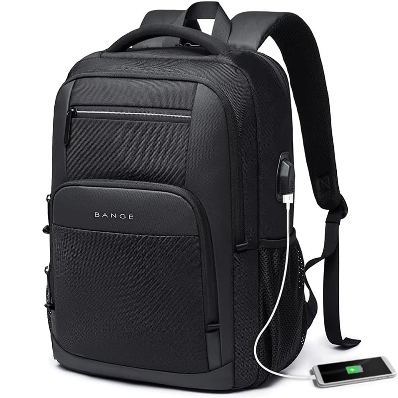 BANGE Sling Travel Laptop Backpack Fits 15.6 Inch Laptop for Men and Women Waterproof with Side Mesh Pocket USB Charging Port - Smarsty
