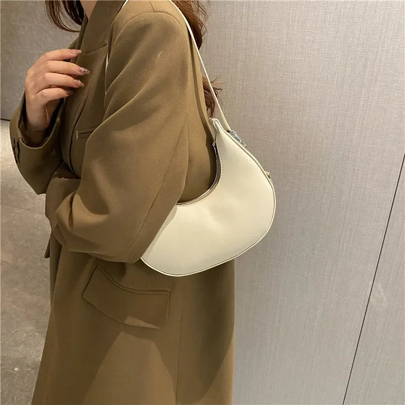 Luxury PU Leather Hobo Bag For Women With Zipper Closure - Smarsty