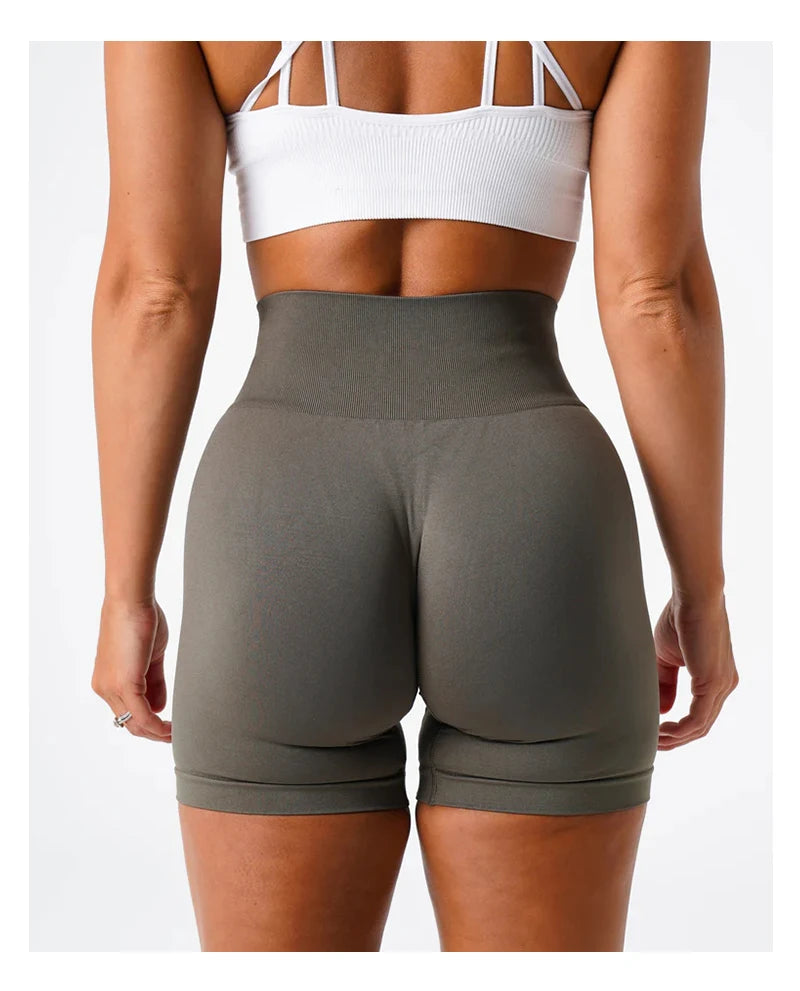 TKITK Spandex Solid Seamless Shorts Women Soft Workout Tights Fitness Yoga Pants Gym tight pants leggings cycling shark pants