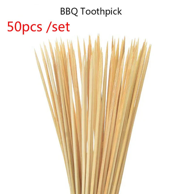 Disposable Wooden BBQ Skewers for Easy Outdoor Grilling - Smarsty