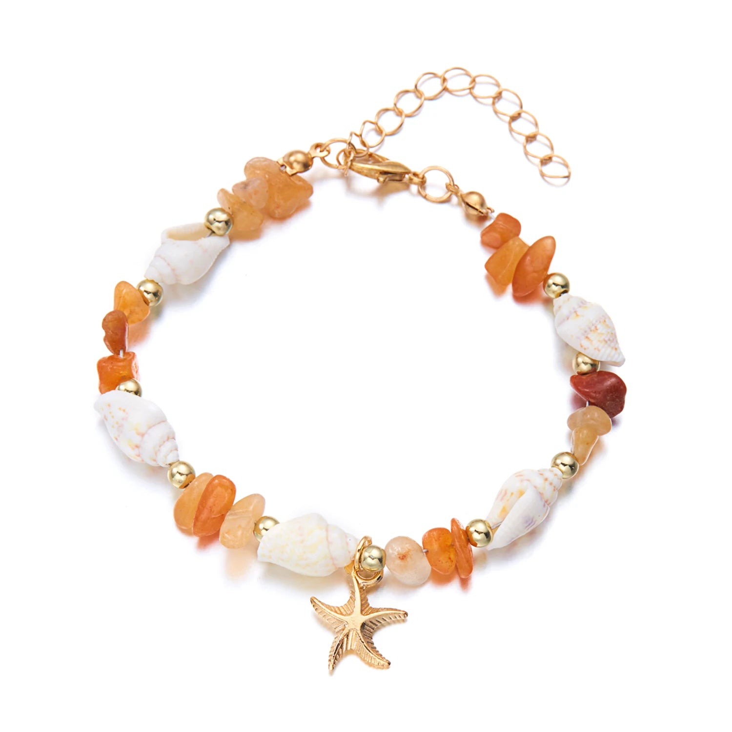 Bohemian Starfish Pendant Beaded Bracelet for Women - Smarsty