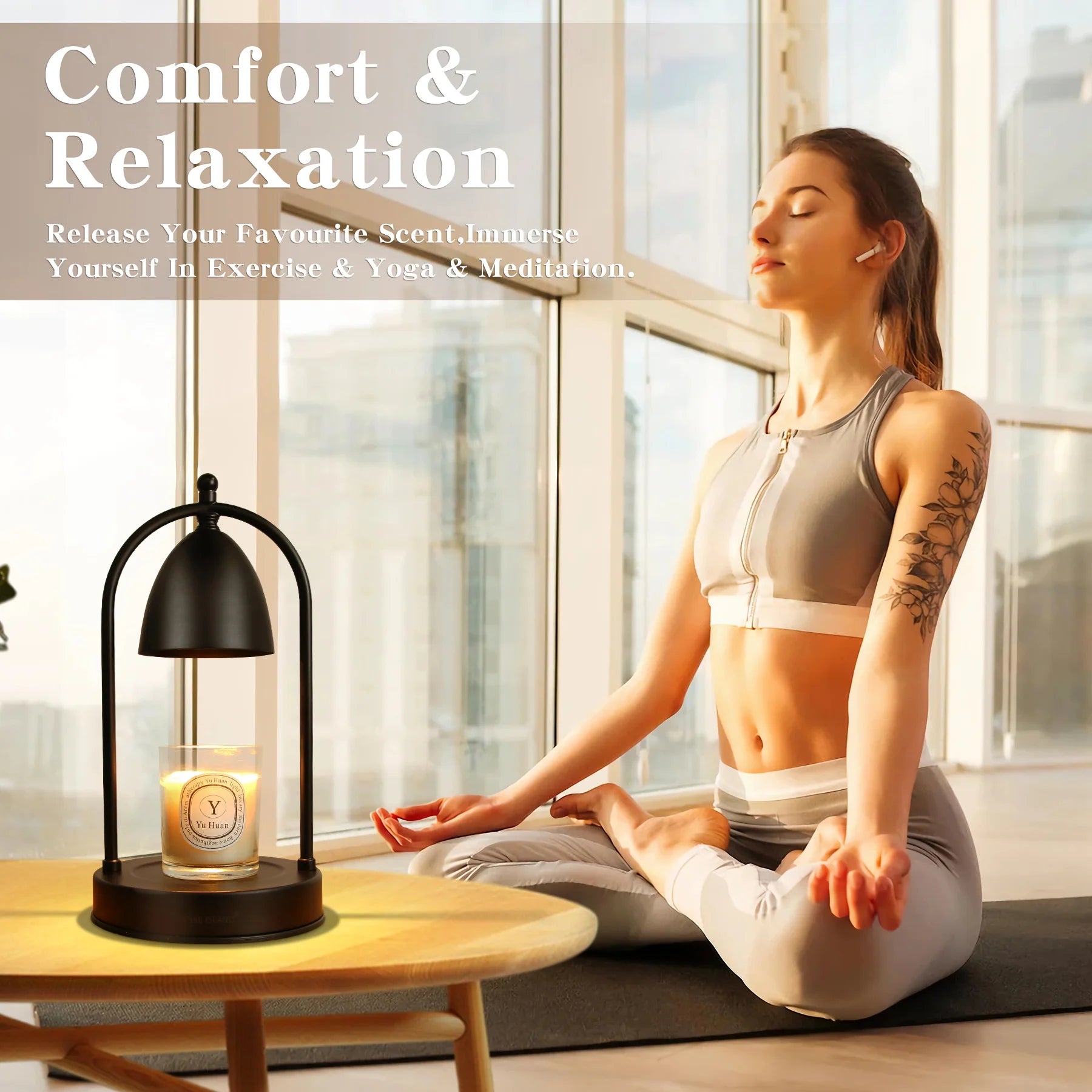 Candle Heating Lamp With Adjustable Height Electric Candle Heating Light with Timer Suitable For Scented Large Cans Of Candles