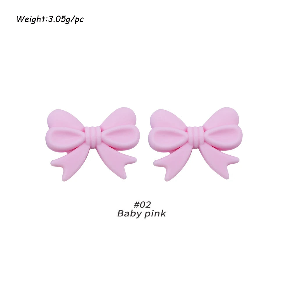 10pcs Silicone Bowknot Beads for DIY Jewelry Making - Smarsty
