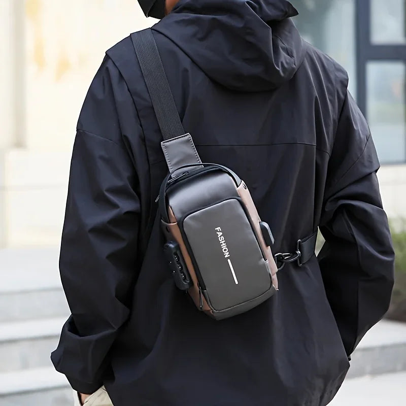 Durable Oxford Sling Bag With Crossbody Phone Pocket - Smarsty