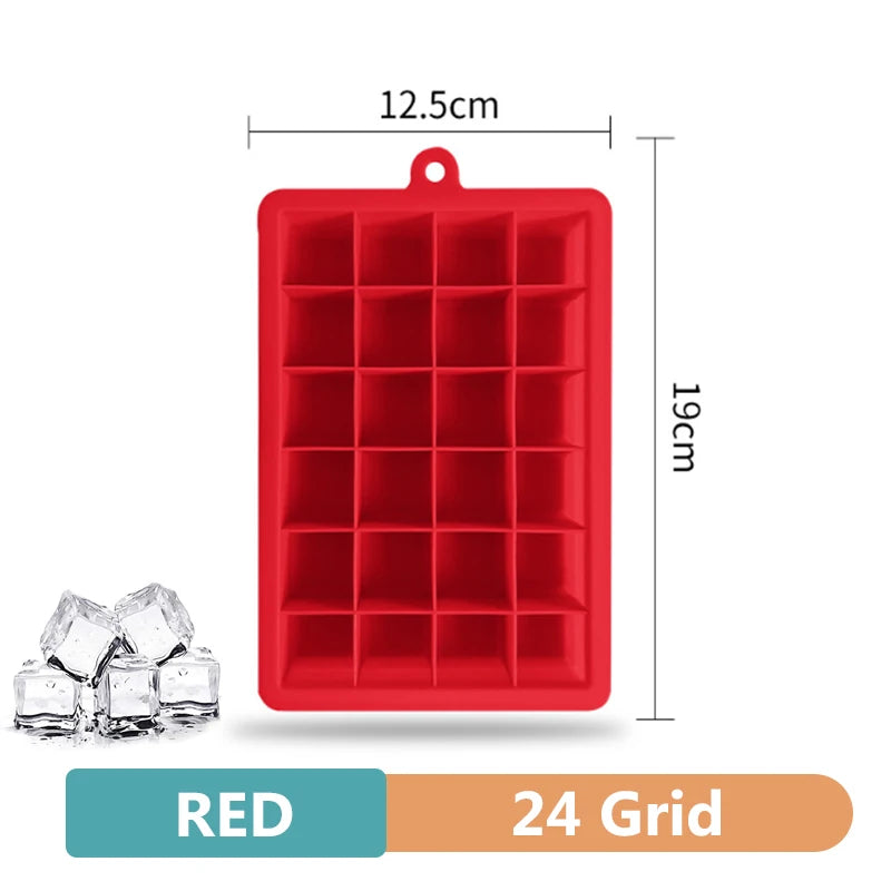 4/6/8/15 Grid Big Ice Tray Mold Giant Jumbo Large Food Grade Silicone Ice Cube Square Tray Mold DIY Ice Maker Ice Cube Tray - Smarsty