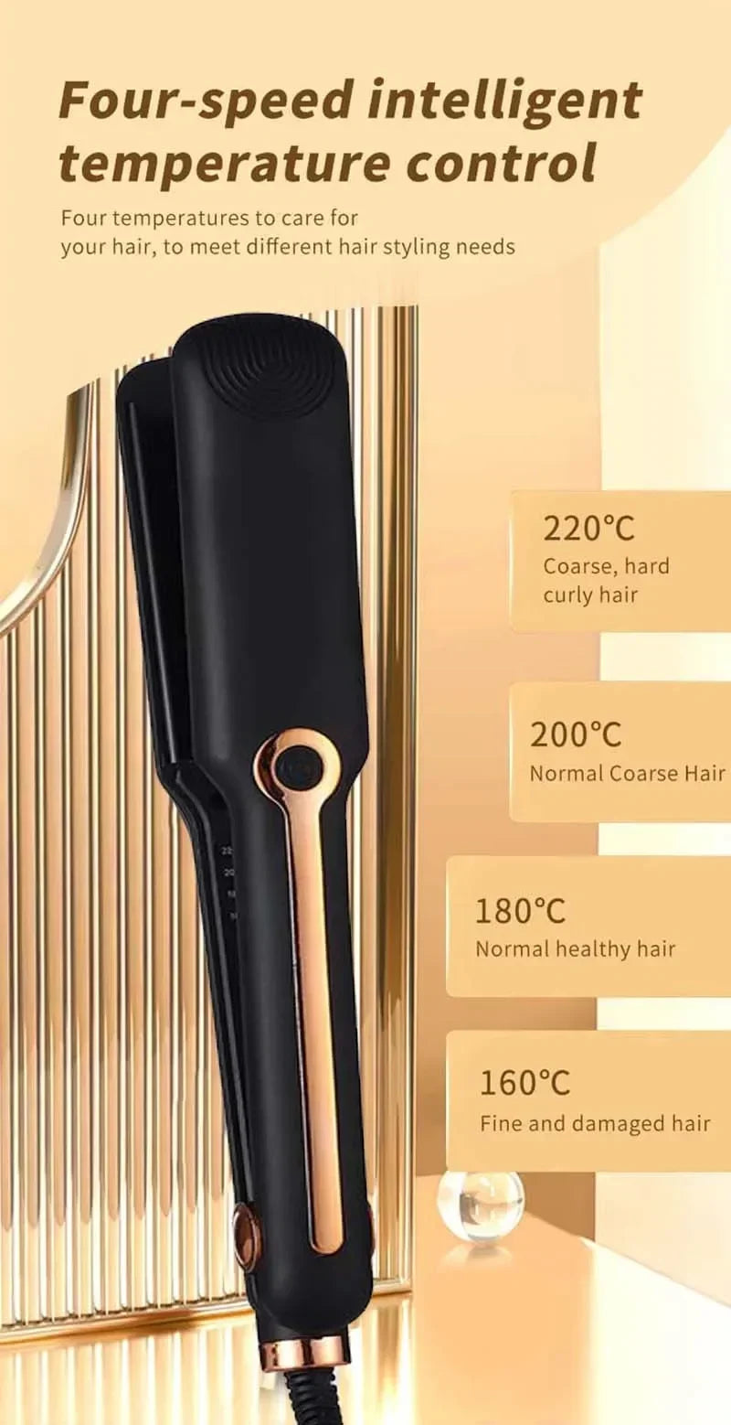 Negative Ion Ceramic Hair Straightener with Adjustable Temperature - Smarsty