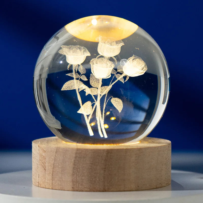 3D Crystal Galaxy Night Light for Home Decor - Smarsty