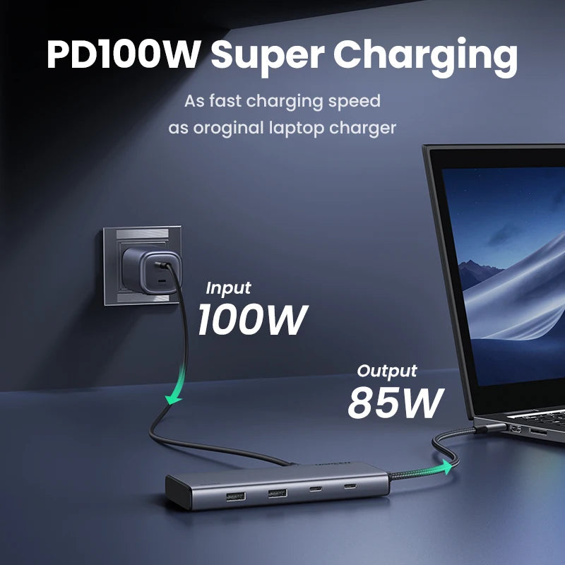 USB C Hub 4K HDMI DockingStation With 100W PowerDelivery