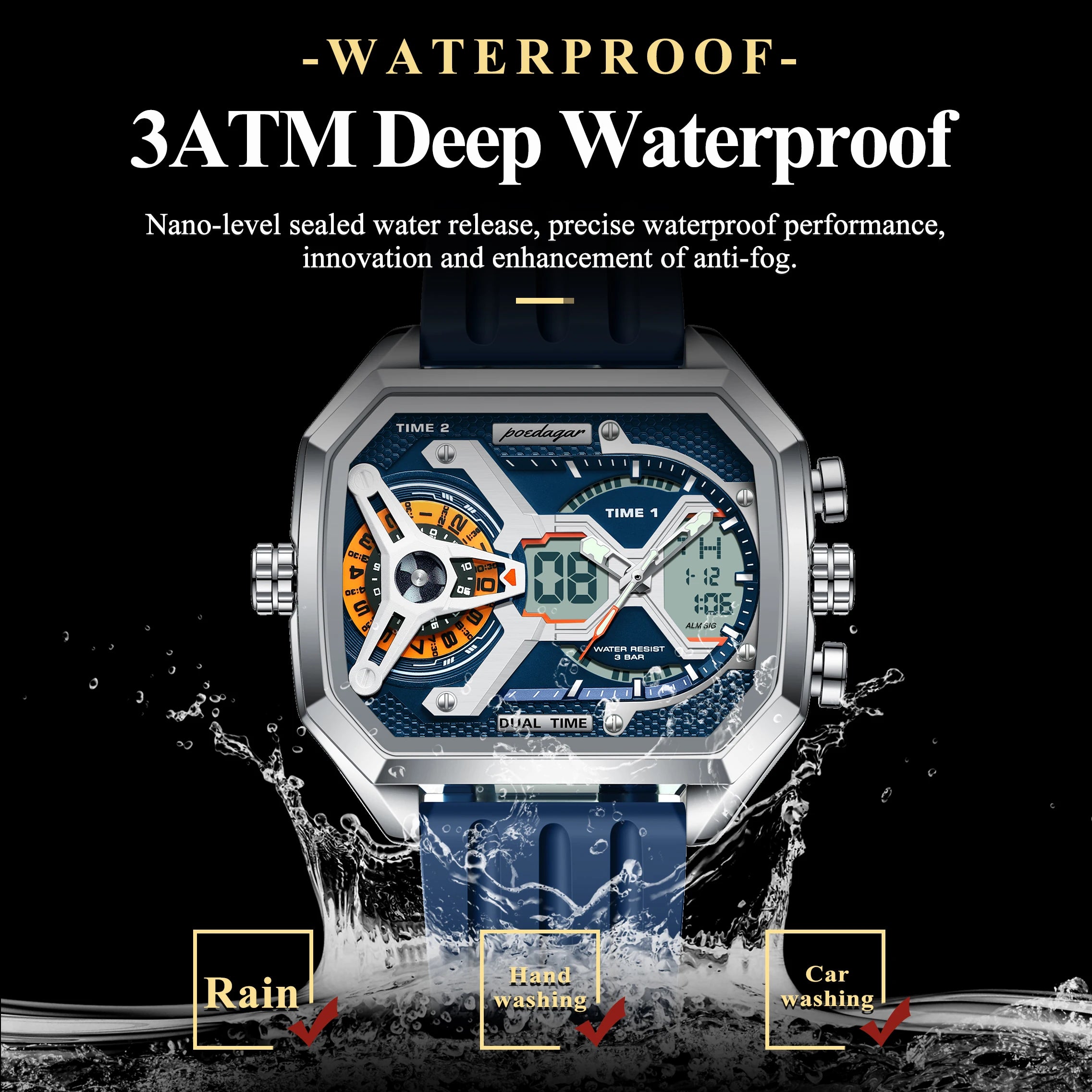 Luxury Men’s Luminous Quartz Watch with LED Calendar - Smarsty