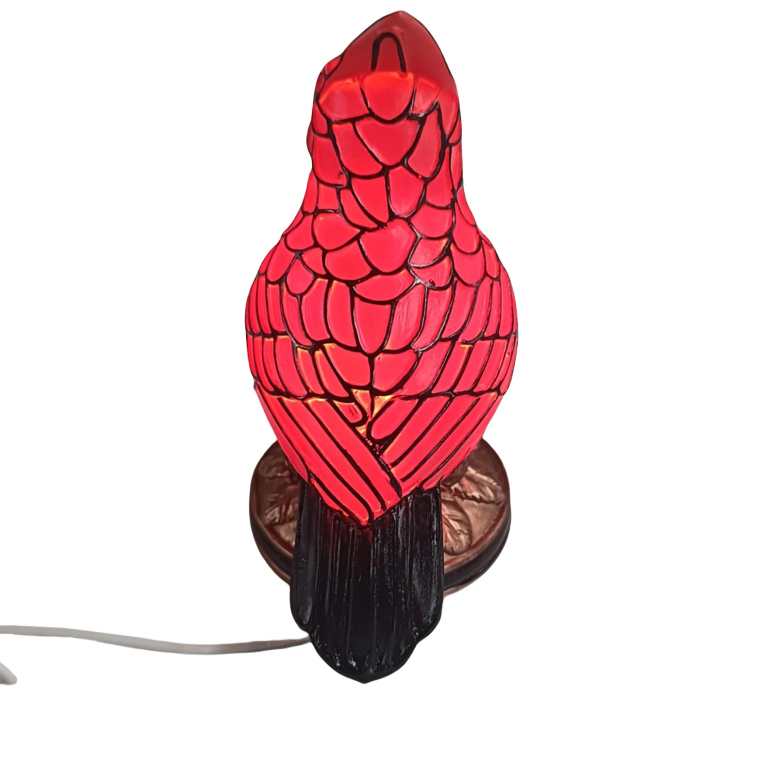 Christmas Bird Desk Lamp Resin Bird Lamps for Home Decor Art Decoration Tabletop Light with Soft Glow for Dormitory Offices Desk