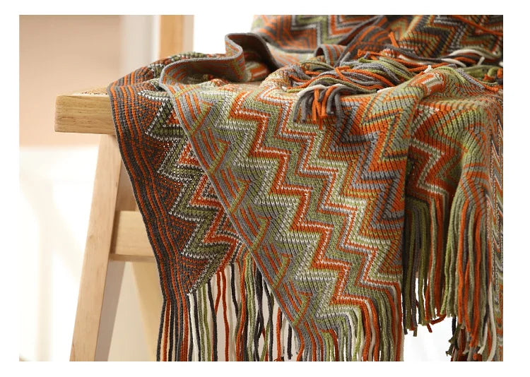 Boho Aztec Throw Blanket for Stylish Home Decor - Smarsty