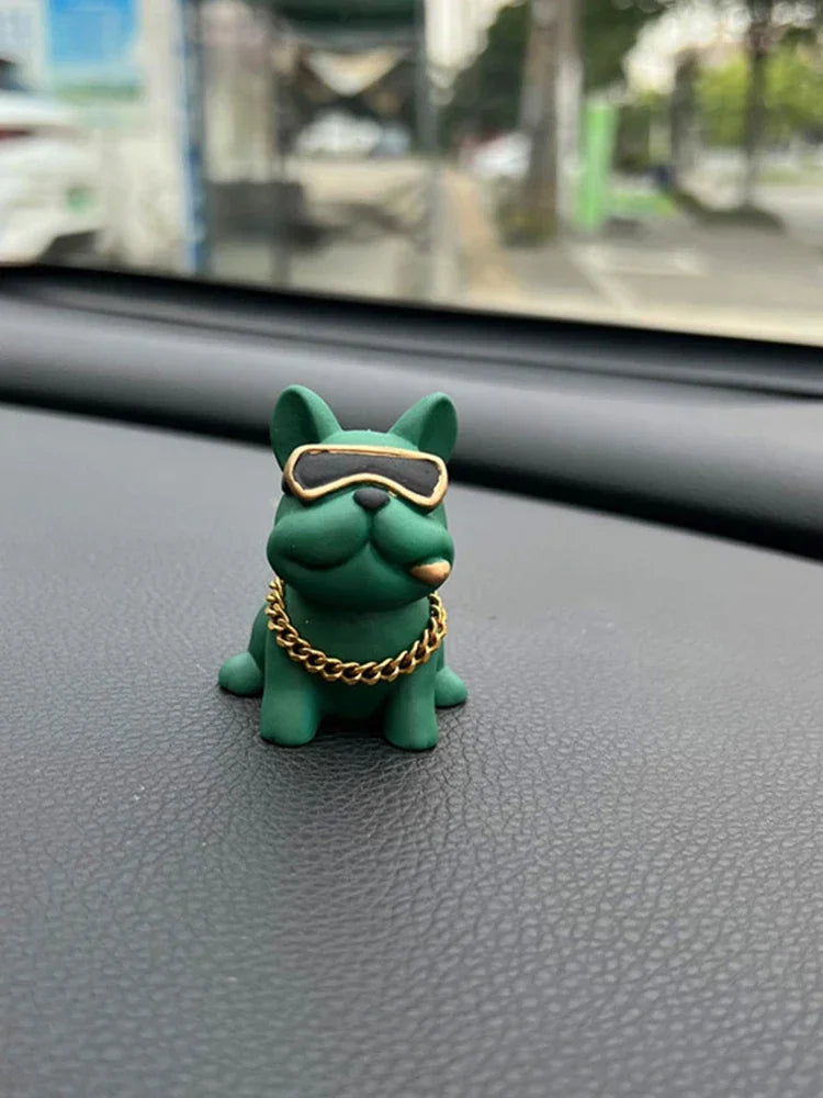 Wear Resistant Bulldog Resin Car Dashboard Ornament - Smarsty