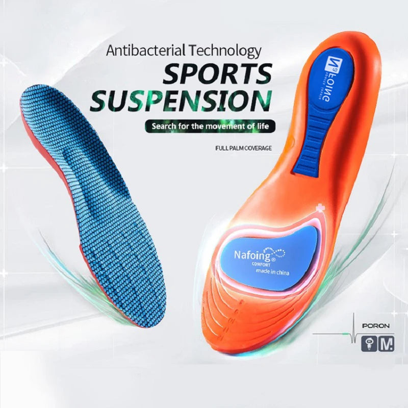 Sport Orthopedic Insoles for Feet Men Women EVA Breathable Shock Absorption Shoes Insole for Running Basketball Sport Care Pads - Smarsty