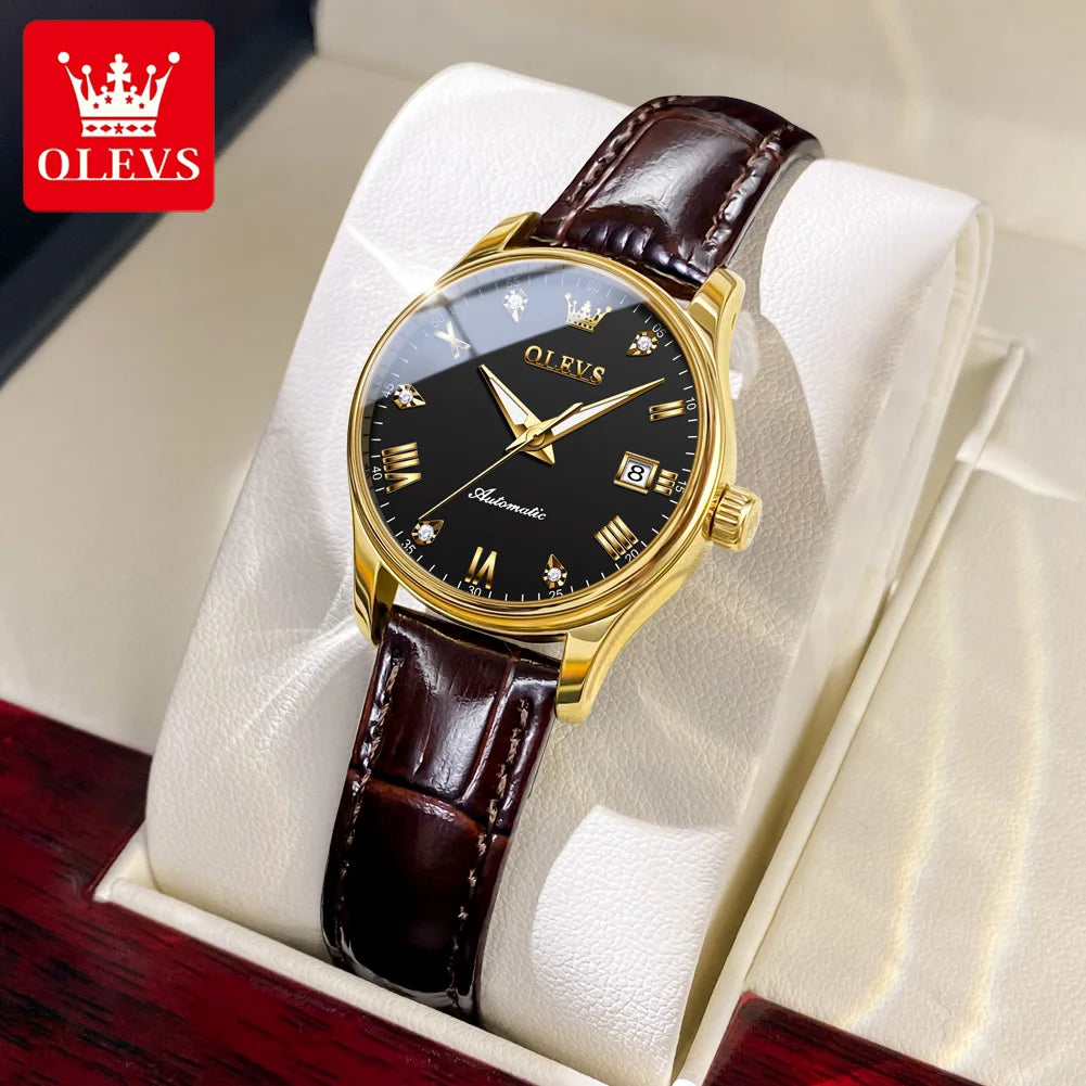 OLEVS Women's Luxury Waterproof Automatic Wristwatch - Smarsty