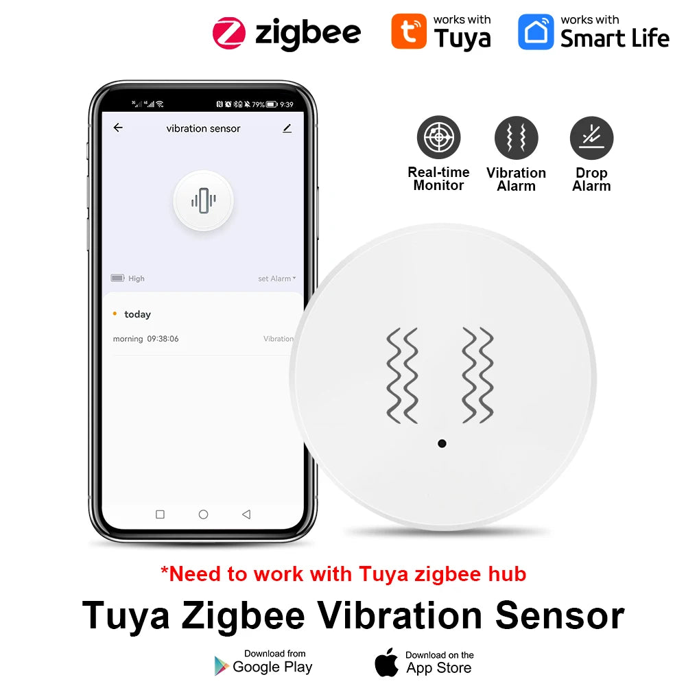 Zigbee Vibration Sensor with Real-Time Motion Alerts - Smarsty