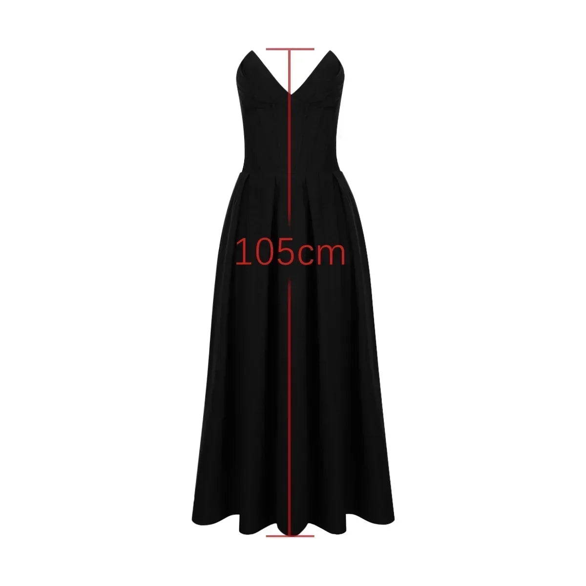 Suninheart Black Elegant Wedding Events Dress Sexy Strapless Corset Dress Midi Christmas Party Dresses for Women Clothing 2023 - Smarsty